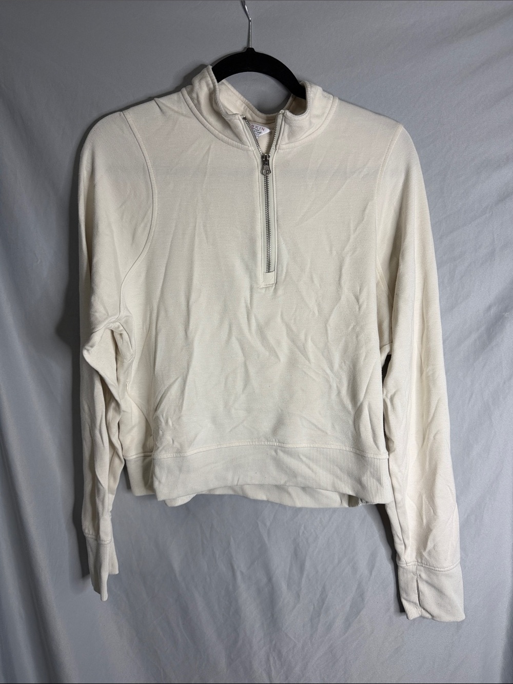 DANSKIN Off-White Half-Zip Pullover